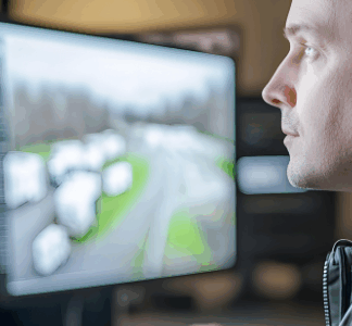 Towing Management Software with a user observing on-screen GPS Fleet Tracking Map