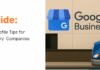 Quite Guide text with Google Business Profile Icon and Blue Tow Truck