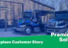 Premier Towing Solutions Case Study Feature banner with company name and two tow trucks