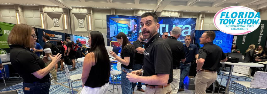 2026 Florida Tow Show Event Recap Busy Booth with Autura staff and customers