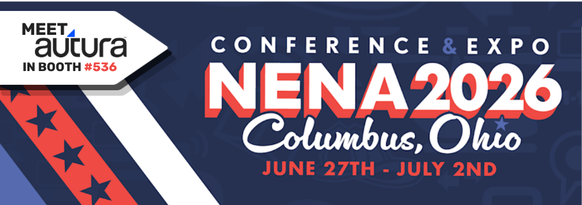 Visit Autura at the NENA Conference and Expo Blue banner
