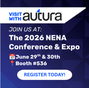 Visit Autura at the NENA Conference and Expo Blue banner